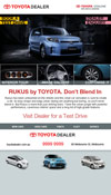 email newsletter showcase - Toyota Dealer